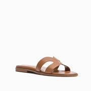 Jon Josef Nelly Flat Sandal in Cognac Leather
