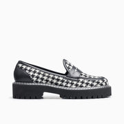 Jon Josef New Penny Loafer in Black White Houndstouth