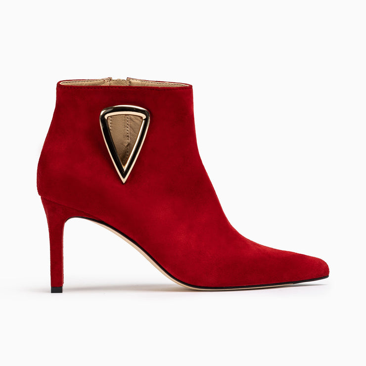 Jon Josef Poppy Ankle Bootie in Red Suede