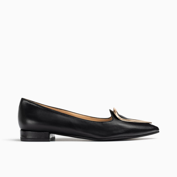 Jon Josef Reina Flat in Black Leather