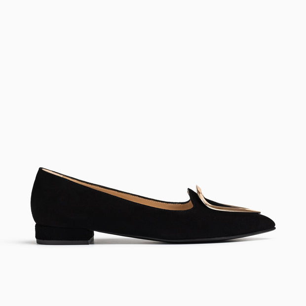 Jon Josef Reina Flat in Black Suede