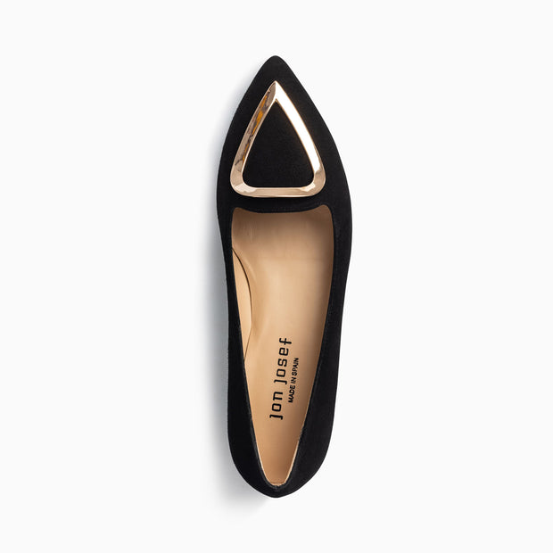 Jon Josef Reina Flat in Black Suede