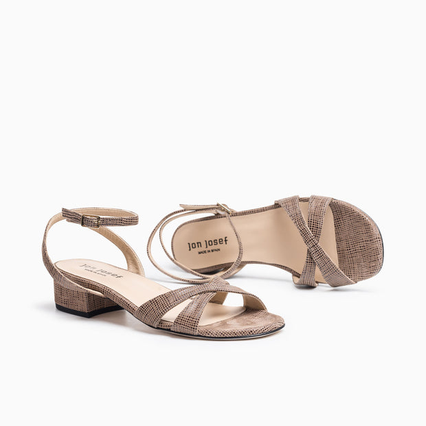 Jon Josef Salsa Sandal in Haze Embossed Suede