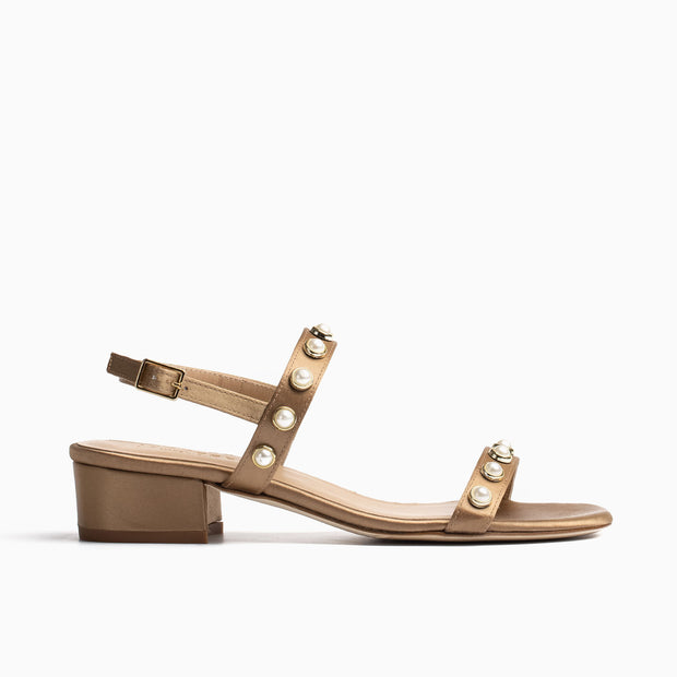 Jon Josef Sawyer Sandal in Sand Satin