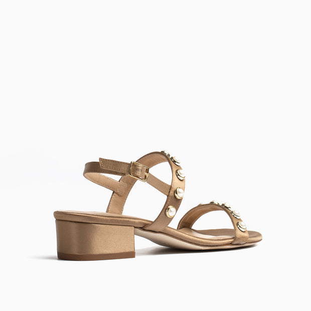 Jon Josef Sawyer Sandal in Sand Satin