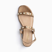 Jon Josef Sawyer Sandal in Sand Satin