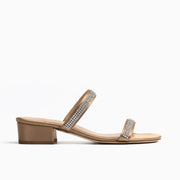 Jon Josef Suarca Sandal in Sand Satin