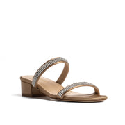 Jon Josef Suarca Sandal in Sand Satin