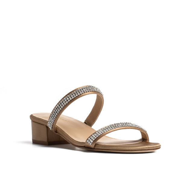 Jon Josef Suarca Sandal in Sand Satin