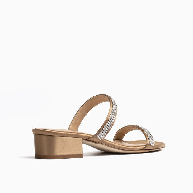 Jon Josef Suarca Sandal in Sand Satin