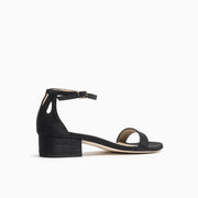 Jon Josef Symphony Sandal in Black Shimmer Satin