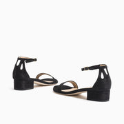 Jon Josef Symphony Sandal in Black Shimmer Satin