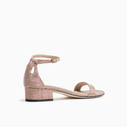 Jon Josef Symphony Sandal in Beige Shimmer Satin