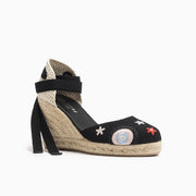 Jon Josef Tabarca Wedge Espadrille in Black Combo