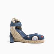 Jon Josef Tabarca Wedge Espadrille in Denim Combo