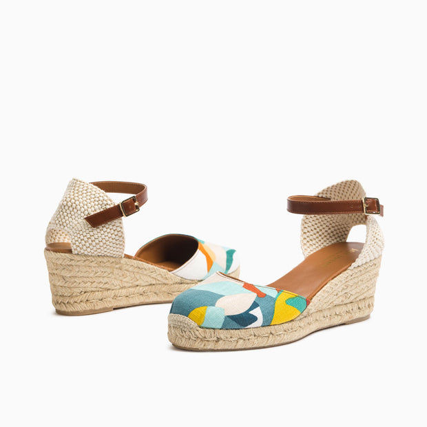 Jon Josef Tenerife Wedge Espadrille in Givi Linen