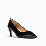 Jon Josef Tina Kitten Heel Pump in Black Leather