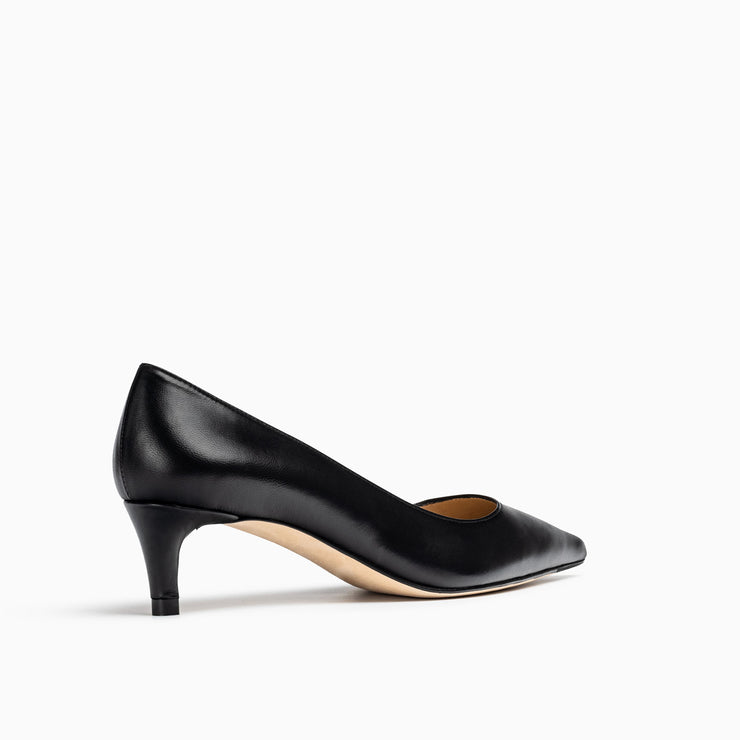 Jon Josef Tina Kitten Heel Pump in Black Leather