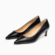 Jon Josef Tina Kitten Heel Pump in Black Leather