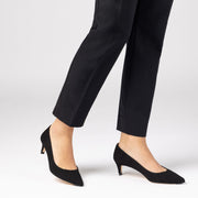 Jon Josef Tina Kitten Heel Pump in Black Suede